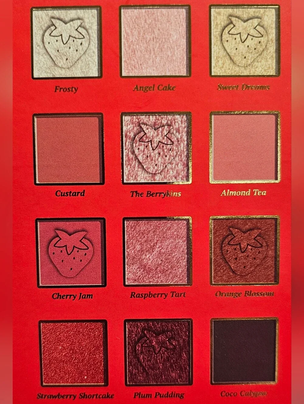 Strawberry Shortcake Eyeshadow Palette - Pink & Red Strawberry Design